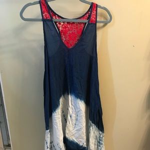 Free People tie dye high low dress